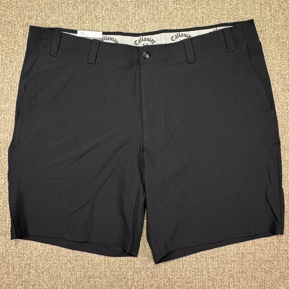NWT Callaway Performance‎ Golf Shorts Size 42 Opti-Dri Media Pocket Gray Black